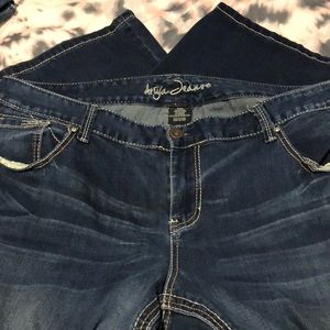 Dark denim jeans